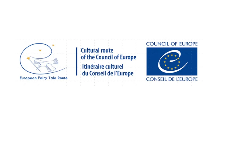 Logos for the European Fairy Tale Route and the Council of Europe Cultural Route programme, showing partnership with European storytelling organisations.